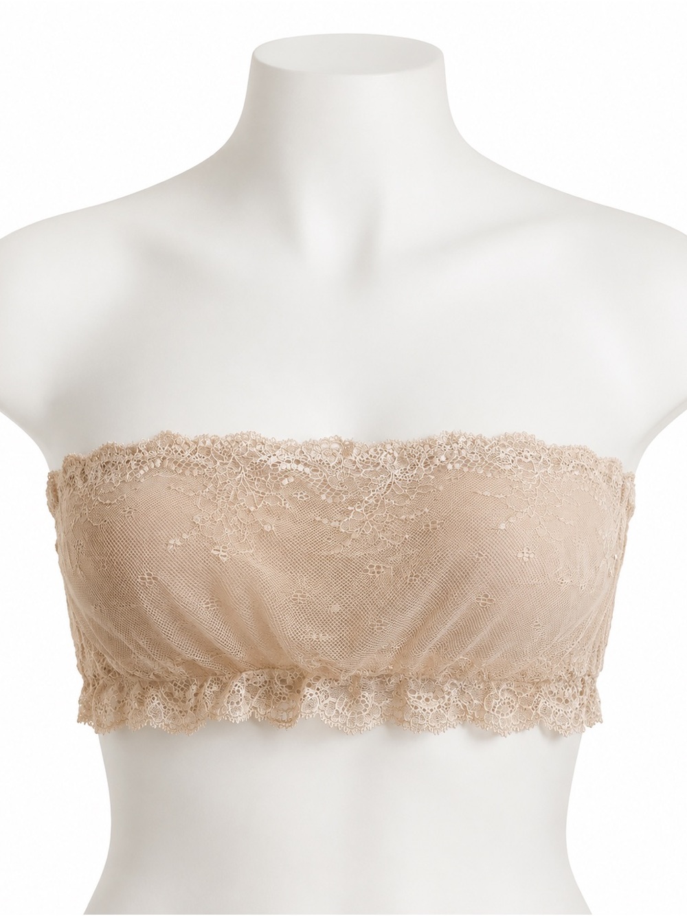 SPANX Undie-tectable Lace Bandeau Strapless Bralette Nude Size M